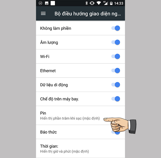 Chọn luôn hiển thị